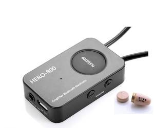 lot 31192 image: EDIMAEG Loud Sound 45-100dB 35 inch Amplifier Bluetooth Neckloop Aids T-coil with CIC Spy Earpiece