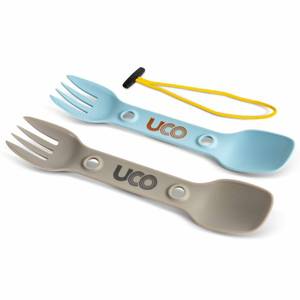 lot 31195 image: UCO Utility Spork Camping Spoon-Fork-Knife Utensil, 2 Pack