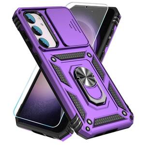 lot 31219 image: SunStory for Samsung Galaxy S23 Case with HD Screen Protector & Kickstand & Slide Camera Cover,Not for S23 Plus or S23 Plus  Military-Grade  Protective for Samsung S23 5G (6.1,2023) (Purple)