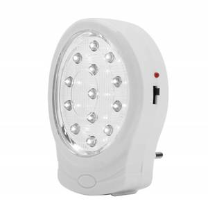 lot 31222 image: 13 LED Emergency Light, Rechargeable Home Lamp, Automatic Power Failure Outage Flashlight (US Plug)