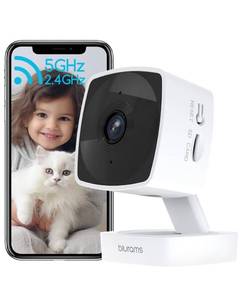 lot 31229 image: blurams 5GHz Security Camera Indoor,2K Pet Camera,Dog Camera with Phone App,Dual-Band Baby Camera wAI Motion Detection,2-Way Talk,IR Night Vision