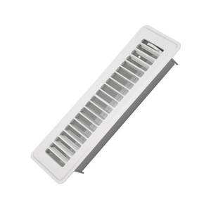 lot 31243 image: Howeall 2 x 10 Floor Register - Heavy Duty Steel Walkable Floor Vents - Easy Adjust Air Supply Lever - Vent Covers for Home (White)