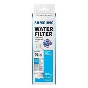 lot 31244 image: SAMSUNG Genuine Filter for Refrigerator Water and Ice, Carbon Block Filtration, Reduces 99% of Harmful Contaminants for Clean, Clear Drinking Water, 6-Month Life, HAF-QINEXP, 1 Pack