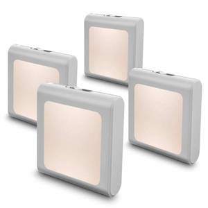 lot 31257 image: MAZ-TEK Plug in Dimmable Led Night Light with Auto Dusk to Dawn Sensor, Soft Warm White Nightlights for Hallway,Bedroom, Kids Room, Kitchen, Stairway, 4 Pack