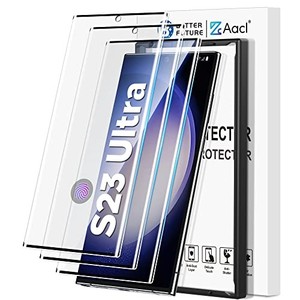 lot 31263 image: AACL 3D Curved Tempered Glass for Samsung Galaxy S23 Ultra Screen Protector, 9H Glass for S23 Ultra 5G, Scratch Proof, Easy Installation Frame, Bubble Free, Case Friendly 3 Pack