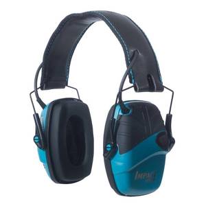 lot 31358 image: Howard Leight by Honeywell Impact Sport Sound Amplification Electronic Shooting Earmuff, Teal