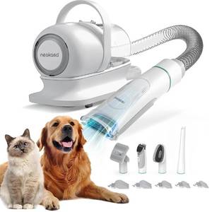 lot 31365 image: neabot Neakasa P1 Pro Pet Grooming Kit & Vacuum Suction 99% Pet Hair, Professional Clippers with 5 Proven Grooming Tools for Dogs Cats and Other Animals