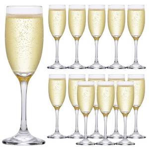 lot 31375 image: Ufrount Champagne Flutes Set of 14,Clear 5 Ounce Champagne Glasses,Elegant Crystal Champagne Glasses Bulk Wine Stemware for Mimosa,Sparking Wine,Wedding,Party