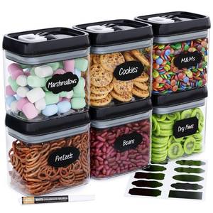 lot 31384 image: Chefs Path - Airtight Storage Boxes Set - 10 Labels and Markers - Kitchen and Pantry Storage - BPA Free - Plastic Storage Boxes with Upgraded Lids (6 Pieces - 1.5L)