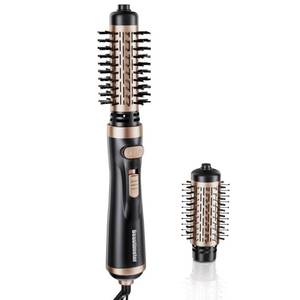 lot 31387 image: Beautimeter Hair Dryer Brush, Auto Rotating Blow Dryer Brush with 2 Detachable Brushes(1.5 & 2), 3-in-1 Hot Air Styler for Drying, Curling and Straightening Hair, Black & Gold