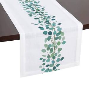 lot 31426 image: Brio Trends Eucalyptus Table Runner, Perfect Easter Table Runner for Spring Decor, Greenery Table Runner, Coffee Table Runner, or Rustic Farmhouse Decorations - Camino de Mesa (13 x 108 Inches Long)