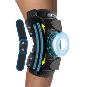 lot 31435 image: Hinged Knee Brace for Meniscus Tear Adjustable Support for Knee Pain w Built-in Side Stabilizers & Removable Metal Hinges for ACL MCL Injury or Surgery Recovery - Men and Women FSA or HSA Eligible