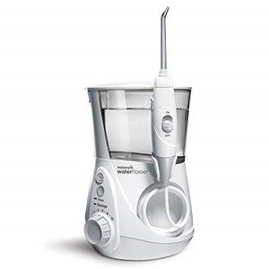 lot 31453 image: Waterpik Aquarius Water Flosser Professional For Teeth, Gums, Braces, Dental Care, Electric Power With 10 Settings, 7 Tips For Multiple Users And Needs, ADA Accepted, White WP-660