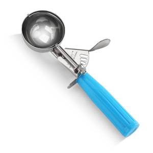 lot 31462 image: New Star Foodservice 34820 Commercial-Grade Thumb Press Food DisherIce Cream Scoop, 188 Stainless Steel, 2.75 oz, Size 16, Blue