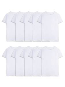 lot 31476 image: Fruit of the Loom boys Cotton White T Shirt Underwear, - 10 Pack White, X-Small US