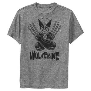 lot 31494 image: Marvel Boys Wolverine Head & Claws, Charcoal Heather, Small