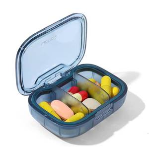 lot 31508 image: KANGYAN 3 Compartment Pill Box, Moisture Proof Pill Case, Travel Pill Organizer for Pocket Purse, Daily Portable Medicine Vitamin Box, Fish Oil Box, Supplement Box