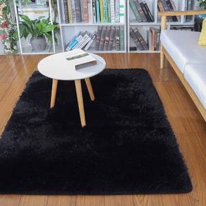 lot 31540 image: Merelax Soft Modern Indoor Shaggy Area Rug for Bedroom Livingroom Dorm Kids Room Home Decorative, Non-Slip Plush Fluffy Furry Fur Rugs Comfy Nursery Accent Floor Carpet 2x3 Feet, Black
