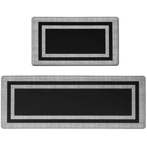 lot 31543 image: Latida Kitchen Mats Set (17.3x3017.3x60), 12 Inch Thickness Cushioned Anti Fatigue Kitchen Mat for Floor, Non Slip Waterproof Kitchen Rug Set, Anti Fatigue Mat for Kitchen, Black