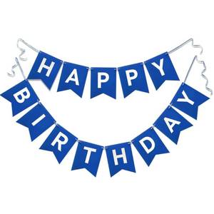 lot 31566 image: Navy Blue Happy Birthday Banner Nautical Theme Birthday Party Supplies Garland Decorations Boy Birthday Signs Nursery Hanging Decor 13pcs