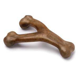 lot 31571 image: Benebone Wishbone Durable Dog Chew Toy for Aggressive Chewers, Real Bacon, Made in USA, Medium