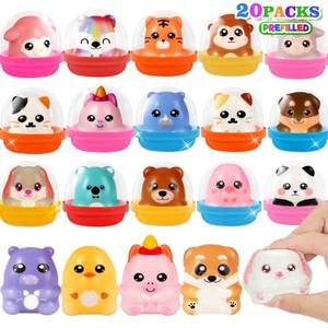 lot 31608 image: 20 Packs Prefilled Plastic Eggs with Slow Rise Squishy Toys, Easter Basket Stuffers, Birthday Goodie Bags Stuffers, Classroom Prizes, Easter Party Favors for Kid Boys & Girls