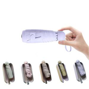 lot 31612 image: BAODINI Travel Mini Umbrella for Purse With Case-Small Compact UV Umbrella Protection Sun-Lightweight Tiny Pocket Umbrella with Case for Women, Girls