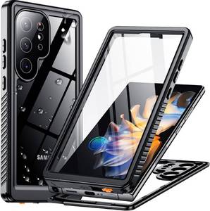 lot 31624 image: Temdan for Samsung Galaxy S24 Ultra Case,Waterproof Built-in Lens & Screen ProtectorFull Body Shockproof12 FT Military Drop ProofDustproofIP68 UnderwaterCase for S24 Ultra 5G 6.8-BlackClear