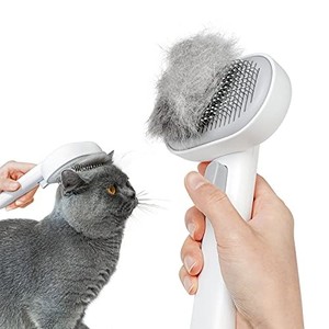 lot 31653 image: aumuca Cat Brush with Release Button, Cat Brushes for Indoor Cats Shedding, Cat Brush for Long or Short Haired Cats, Cat Grooming Brush Cat Comb for Kitten Rabbit Massage Removes Loose Fur
