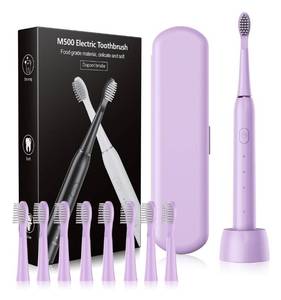 lot 31658 image: SARMOCARE Electric Toothbrush for Adults,Toothbrush Electric with 8 Brush Heads,Travel Case,Wireless Fast Charge,3 Adjustable Modes,2-Minute Smart Timer,42000 VPM Sonic,Purple