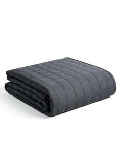 lot 31660 image: YnM Exclusive 15lbs Weighted Blanket, Bed Blanket for One Person of 140lbs, Ideal for on QueenKing Bed (Dark Grey, 60x80 15lbs)