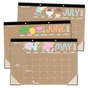 lot 31688 image: Hadley Designs Doodle Large Desk Calendar 2024-2025 - Desk Calender 2024 Monthly, Desktop Calendar 2024-2025, Desk Planner 2024 Calendar Desk, Desk Calander 2024