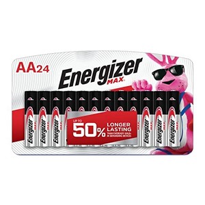 lot 31718 image: Energizer AA Batteries, Max Double A Battery Alkaline, 24 Count