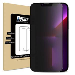 lot 31727 image: Mothca for iPhone 14iPhone 1313 Pro (6.1-inch) Matte Privacy Screen Protector NOT for iPhone 14 Pro with Alignment Sticker, Full Coverage Anti-Spy Anti-Glare Anti-Fingerprint Tempered Glass Film