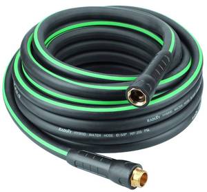 lot 31736 image: EADUTY Hybrid Garden Hose 58 IN. x 50 FT, Heavy Duty, Lightweight, Flexible with Swivel Grip Handle and Solid Brass Fittings