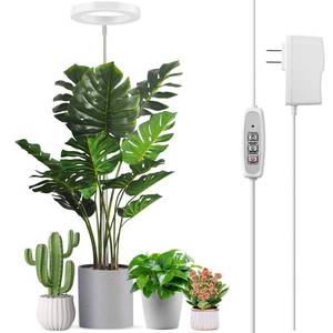 lot 31740 image: LORDEM Full Spectrum LED Grow Light, 72 LEDs, 4 Brightness Settings, Auto OnOff Timer, Height Adjustable, Ideal for Indoor Plants