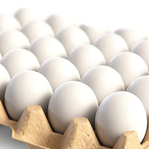 lot 31764 image: (24 Pieces) Hyper-Realistic White Wooden Eggs - 2 Dozen Fake Easter Eggs for Painting, Decorating, Crafting, Pretend Play Simulation Toys, Fake Food, and Nest Box Training