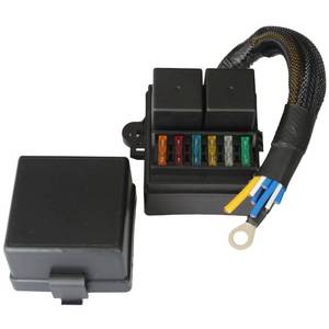 lot 31770 image: Pre-Wired Fuse Relay Box, 2 4-Pin 80A Relay Slots and 6 ATCATO Fuse Holder, Universal Waterproof Relay Fuse Block for Automotive Car Truck Boat Marine RV, with 2 Relays and 6 Fuses
