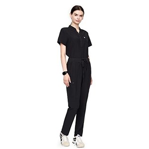lot 31771 image: Uniforms World Horizon Scrubs Set for Women - Suit Stretch Top &amp Straight Pants with Multi Pocket, Yoga Waistband, 9 Pockets, Anti-Wrinkle