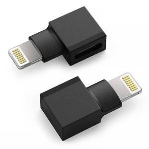 lot 31777 image: XSDtech Right Angle Lightning Adapter Compatible with Lifeproof,Otterbox Case - 90 Degree Male to Female,2-Pack