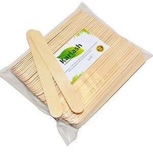 lot 31778 image: Karlash Large Wax Sticks, Wood Waxing Craft Sticks Spatulas Applicators for Hair Removal Eyebrow and Body (Pack of 100)