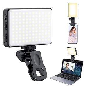 lot 31780 image: Meixitoy 120 LED Phone Light, Selfie Light, 5000Mah Rechargeable Clip Video Light, Adjusted 3 Light Modes, for Phone, Camera, Laptop, iPad, Light for Phone for Selfie, Video Conference, TikTok, Vlog