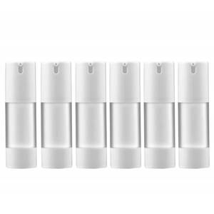 lot 31784 image: longway 1 Oz (30ML) Empty Refillable Airless Pump Bottle,Travel Foundation Containers,Airless Cosmetic Pump Bottle for Hand Sanitizer, Toner,Gel,Hair Oil, Lotion and Face Cream (Pack of 6, Frosted)