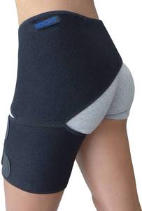 lot 31785 image: Hip Brace for Sciatica Pain Relief,Compression Support Wrap for Sciatic Nerve, Pulled Thigh, Hip Fle��r Strain, Groin Injury, Hamstring Pull,Sacroiliac Joint Support Stabilizer for Men, Women (Black)