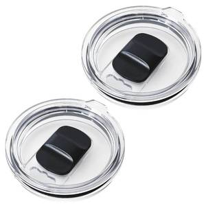 lot 31792 image: Replacement lids for 2 spill-proof stainless steel travel mugs��OpenClose, Straw Friendly, Suitable for cups with mouth size of 3.15-3.2 inches(20 OZ)