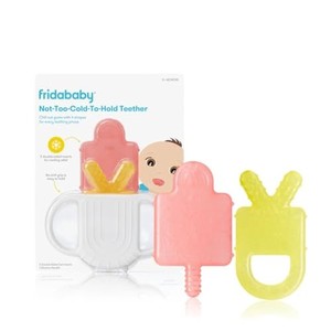 lot 31795 image: Frida Baby Teething Relief Not-Too-Cold-to-Hold Baby Teether  BPA-Free Silicone Teething Toys