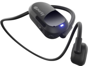 lot 31800 image: Purity Air Open Ear Headphones - True Air Conduction Wireless Bluetooth Open Ear Earbuds with Dual Mic for iPhoneAndroid - Secured Long Wearing Comfort, Sports Sweat Resistant (BlackBlack)