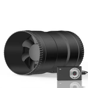 lot 31810 image: Hon&Guan 4 Inch Inline Booster Duct Fan with Speed Controller - 130 CFM Airflow with 6W Ultra-Low Power and Low Noise