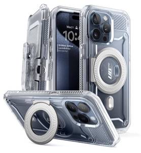 lot 31838 image: SUPCASE Unicorn Beetle Pro Mag Case for iPhone 15 Pro 6.1, Compatible with MagSafe Full Body Rugged Case with Built-in Screen Protector & Kickstand & Belt-Clip (Clear)