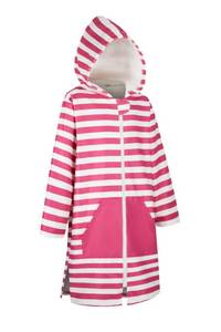 lot 31841 image: MissShorthair Towel Poncho for Kid, Beach Cover Up with Hood Zip Pocket, Swim Towel Changing Robe for Boy&Girl, Microfiber Bathrobe